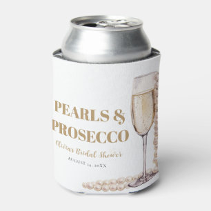 Elegante Gouden Parels en Prosecco Bruidsdouche Blikjeskoeler