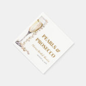 Elegante gouden parels en Prosecco Bruidsfeest Servet (Hoek)