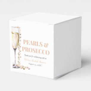 Elegante gouden parels en Prosecco Vrijgezellenfee Bedankdoosjes