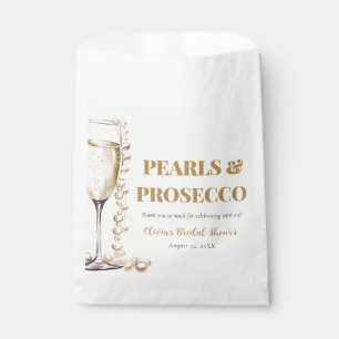 Elegante gouden parels en Prosecco Vrijgezellenfee Bedankzakje