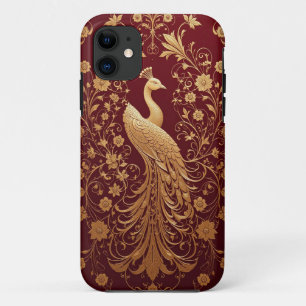 Elegante Gouden Pauw Kunst iPhone 11 Hoesje