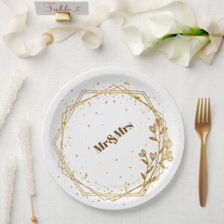 Elegante gouden plaat papieren bordje