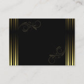 Elegante gouden Quinceanera uitnodiging Informatiekaartje (Achterkant)