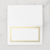 Elegante gouden rand blanco tafel gast (Buitenkant ongevouwen)
