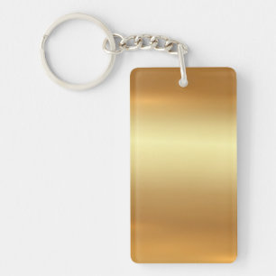 Elegante gouden rechthoek Sjabloon enkelzijdig lee Sleutelhanger