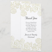 Elegante Gouden Rolrand Trouw Bedankkaart Kaart (Voorkant / Achterkant)