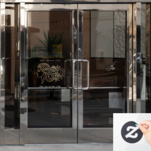 Elegante Gouden Roos Gepersonaliseerde Schoonheids Raamsticker