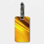 Elegante gouden satijn nep textuur uitzicht bagagelabel (Achterkant verticaal)