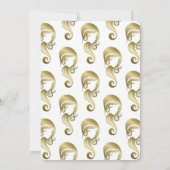 Elegante Gouden Schoonheid Meisjes Haar- en Make-u Kaart (Achterkant)