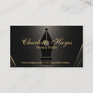 Elegante Gouden Schrift Notaris Penpunt Visitekaartje