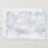 Elegante gouden schrift wintervlokken foto save the date (Achterkant)