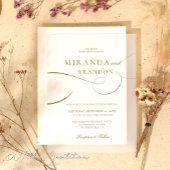 Elegante gouden script acryl bruiloft uitnodiging acryl uitnodigingen