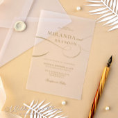 Elegante gouden script acryl bruiloft uitnodiging acryl uitnodigingen