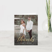 Elegante gouden script bedankt (Voorkant)