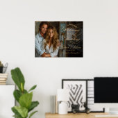 Elegante gouden script foto bruiloft welkom poster (Thuiskantoor)