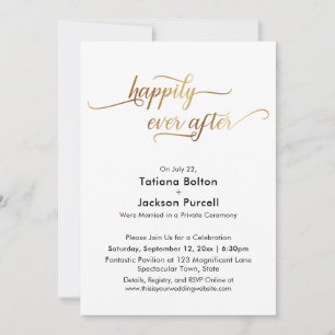 Elegante Gouden Script Gelukkig Tot In De Eeuwighe Kaart