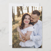 Elegante Gouden Script Mistletoe Foto Winter Huwel Kaart (Achterkant)