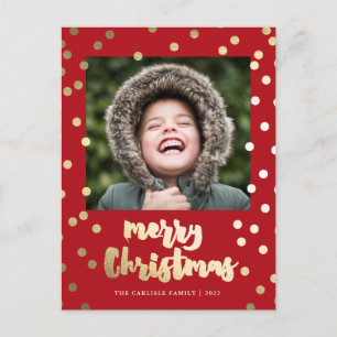 Elegante gouden script Prettig Kerstfeest Feestdagenkaart