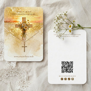 Elegante Gouden Sieraden Display voor Christelijk Visitekaartje