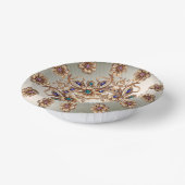 Elegante Gouden Sierbloemen Papieren Kommen (Gebogen)