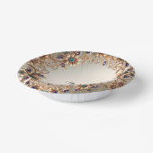 Elegante Gouden Sierbloemen Papieren Kommen (Gebogen)