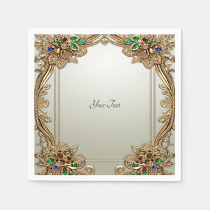 Elegante Gouden Sierlijke Servetten
