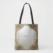 Elegante Gouden Sierlijke Tote Tas (Voorkant)