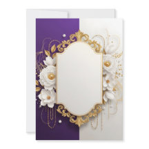 Elegante gouden sierlijst met witte bloemen