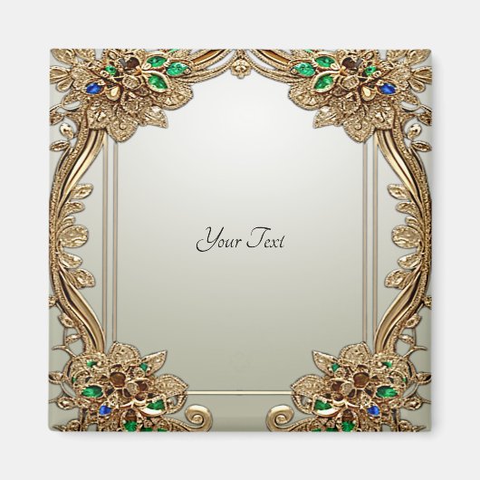 Elegante gouden siermagneet magneet (Voorkant)