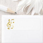 Elegante gouden sleutel muziek etiket (Insitu)