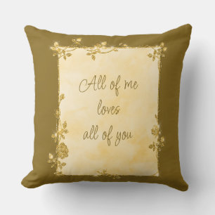 Elegante Gouden Sparkle Lijsten Valentijn Kussen