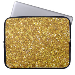 Elegante gouden sprankelingen laptop sleeve