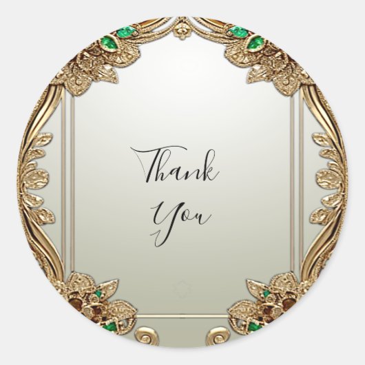 Elegante gouden  Sticker (Voorkant)