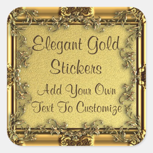 Elegante gouden Stickers (Voorkant)