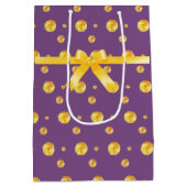 Elegante gouden stippen medium cadeauzakje (Achterkant)