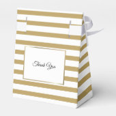 Elegante gouden streep doop bedankdoosjes (Achterkant)