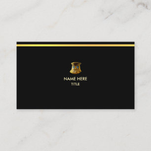 Elegante gouden streep op zwart visitekaartje