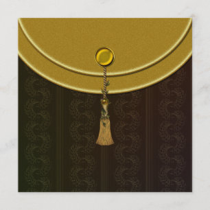 Elegante gouden Tassel Indiase bruiloft Kaart