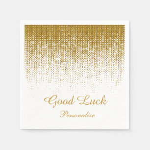 * Elegante gouden textuur print op witte achtergro Servet