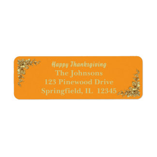 Elegante gouden Thanksgiving Etiket