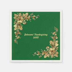 Elegante gouden Thanksgiving Servet