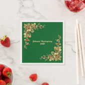 Elegante gouden Thanksgiving Servet (Insitu)