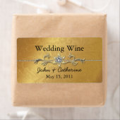 Elegante gouden Toon bruiloft wijn labels (Insitu)
