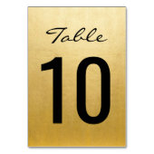 Elegante gouden trouwtafel nummers Kaarten Sjablon (Achterkant)