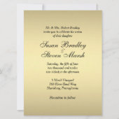 Elegante gouden trouwuitnodiging kaart (Voorkant)