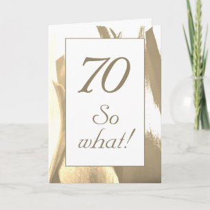 Elegante Gouden Tulp 70 So What 70ste Verjaardag Kaart