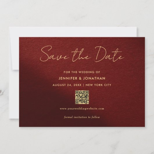 Elegante Gouden Typografie Script Save The Date (Voorkant)