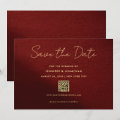Elegante Gouden Typografie Script Save The Date (Voorkant / Achterkant)