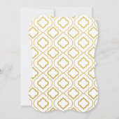 Elegante gouden uitnodiging voor 50ste huwelijksju (Achterkant)