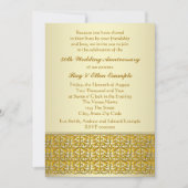 Elegante gouden uitnodigingen voor 50-jarig huweli (Voorkant)
